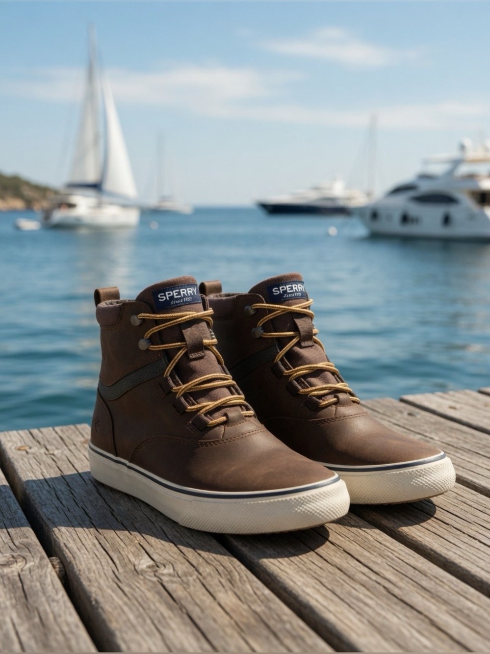 Sperry Halyard Storm Chukka Boots Men’s 9 Brown Waterproof Leather